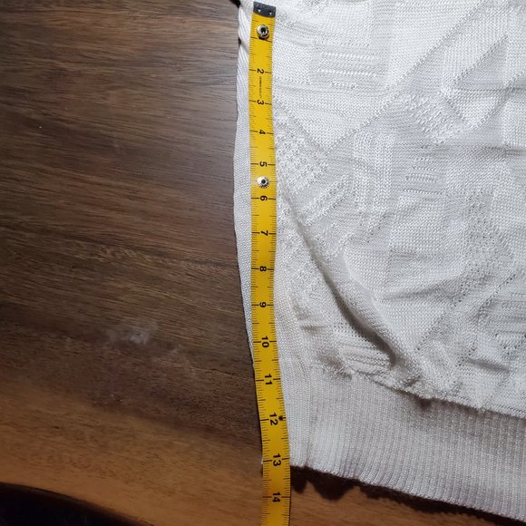 Vintage West German Knit Sweater Top - Waist Length - White  - Cap Sleeves - Picture 14 of 14